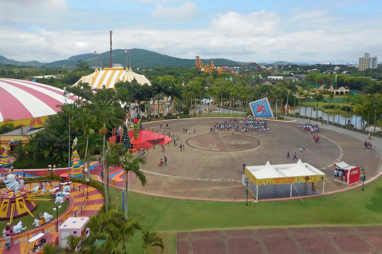 Vista aérea do parque Beto Carreiro World