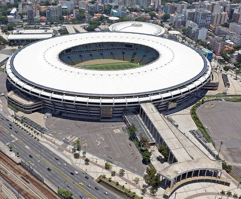Estádio do Maracanã visto de cima, no Rio de Janeiro
