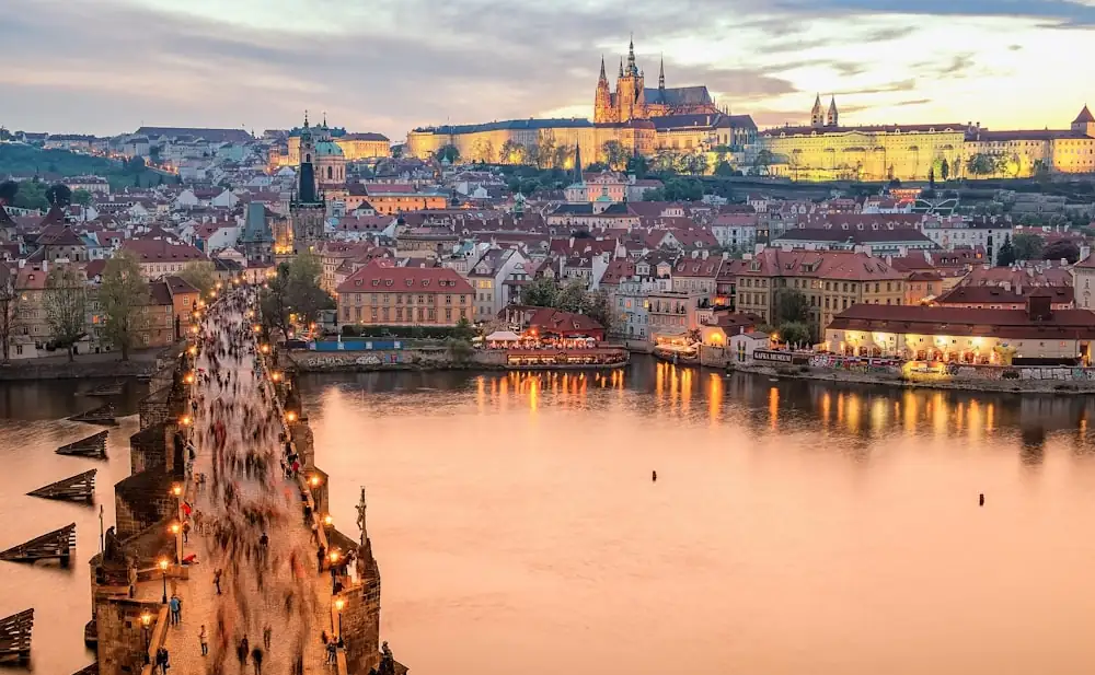 Praga ao entardecer